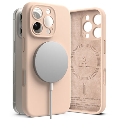 Custodia MagSafe per Apple iPhone 16 Pro, Ringke, Silicone, Rosa