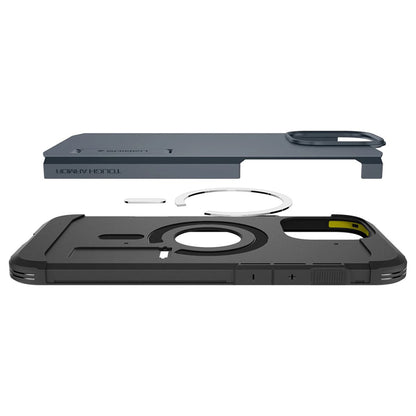 Custodia MagSafe per Apple iPhone 16 Pro, Spigen, Tough Armor, Blu ACS08147