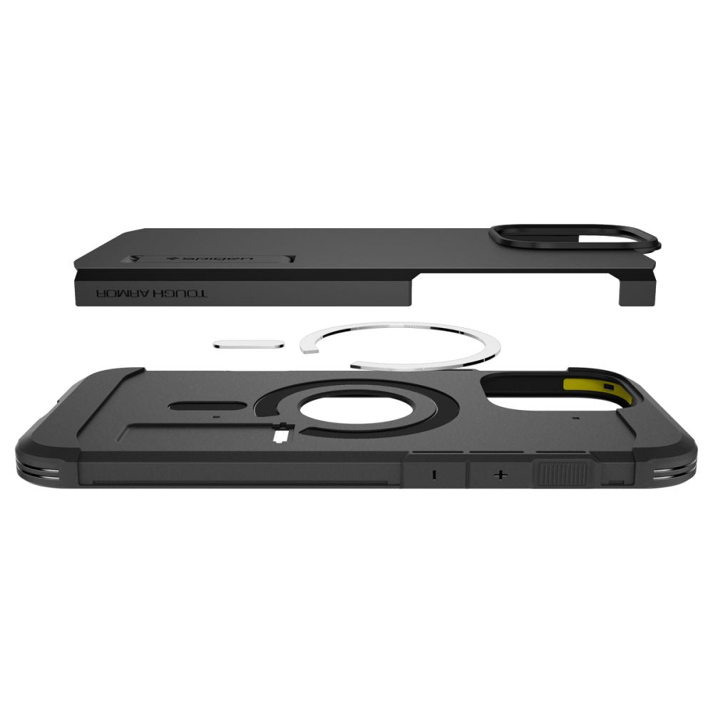 Custodia MagSafe per Apple iPhone 16 Pro, Spigen, Tough Armor, Nera ACS08146