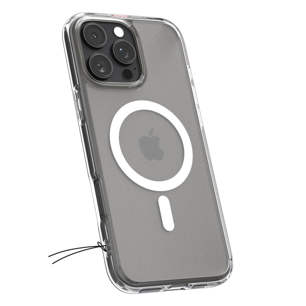Custodia MagSafe per Apple iPhone 16 Pro, Spigen, Ultra Hybrid, Trasparente Satinata ACS08133