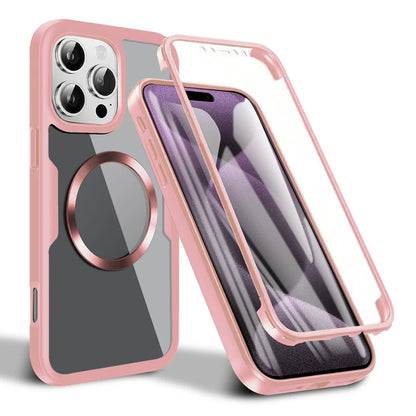 Custodia MagSafe per Apple iPhone 16 Pro, Techsuit, ColorVerse 360, Rosa