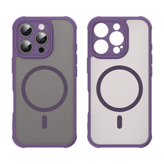 Custodia MagSafe per Apple iPhone 16 Pro, Techsuit, HaloFrost II, Viola