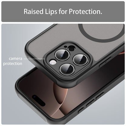 Custodia MagSafe per Apple iPhone 16 Pro, Techsuit, HaloFrost II, Nera