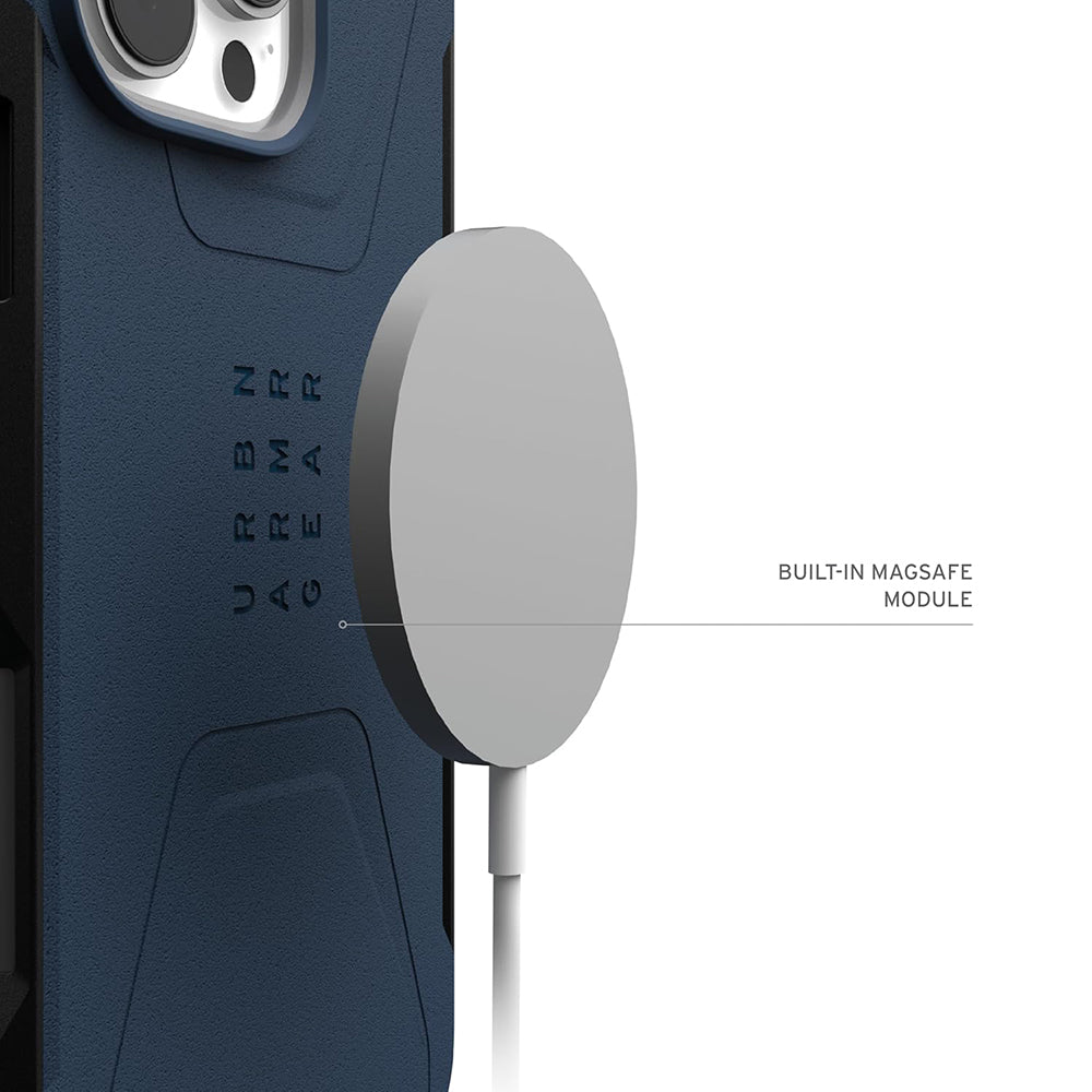 Custodia MagSafe per Apple iPhone 16 Pro, Urban Armor Gear, Civilian, Blu Navy