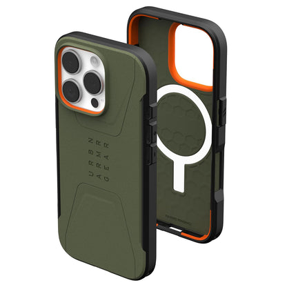 Custodia MagSafe per Apple iPhone 16 Pro, Urban Armor Gear, Civilian, Verde