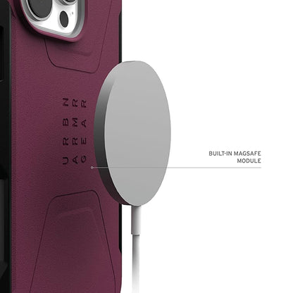 Custodia MagSafe per Apple iPhone 16 Pro, Urban Armor Gear, Civilian, Vinaccia