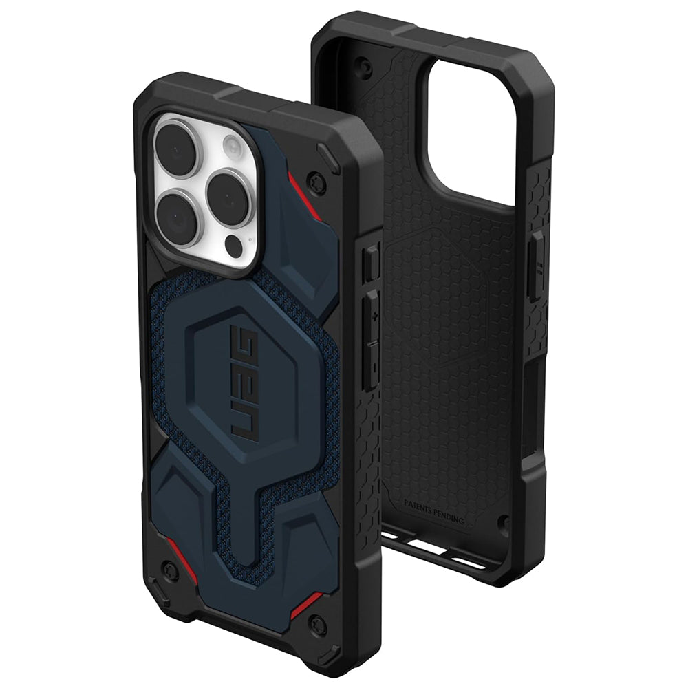 Custodia MagSafe per Apple iPhone 16 Pro, Urban Armor Gear, Monarch Pro Kevlar, Blu Navy