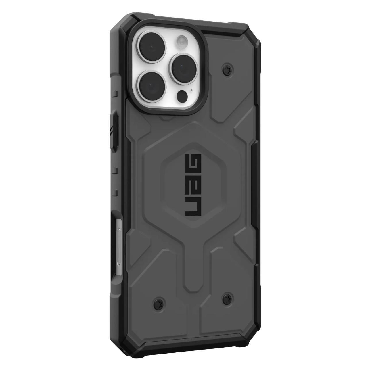 Custodia MagSafe per Apple iPhone 16 Pro, Urban Armor Gear, Pathfinder, Argento