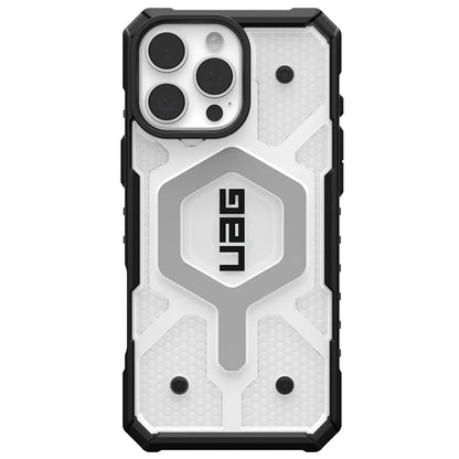 Custodia MagSafe per Apple iPhone 16 Pro, Urban Armor Gear, Pathfinder Clear, Trasparente