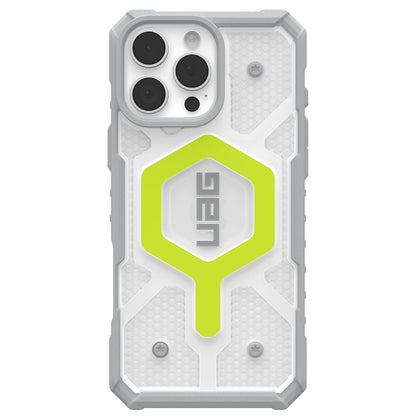 Custodia MagSafe per Apple iPhone 16 Pro, Urban Armor Gear, Pathfinder Clear, Verde