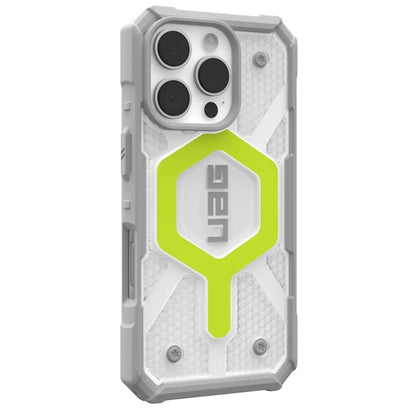 Custodia MagSafe per Apple iPhone 16 Pro, Urban Armor Gear, Pathfinder Clear, Verde
