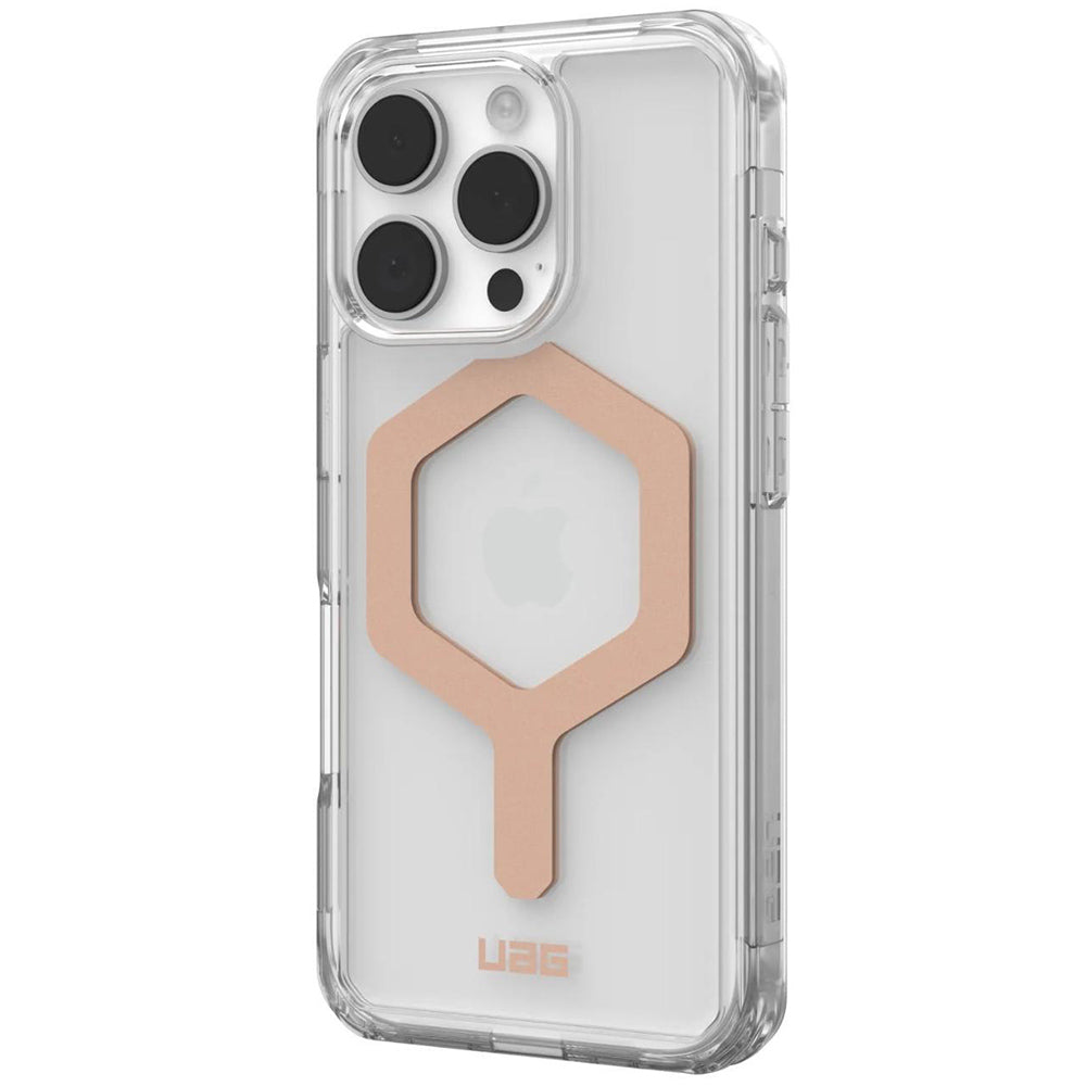 Custodia MagSafe per Apple iPhone 16 Pro, Urban Armor Gear, Plyo, Rosa Dorato