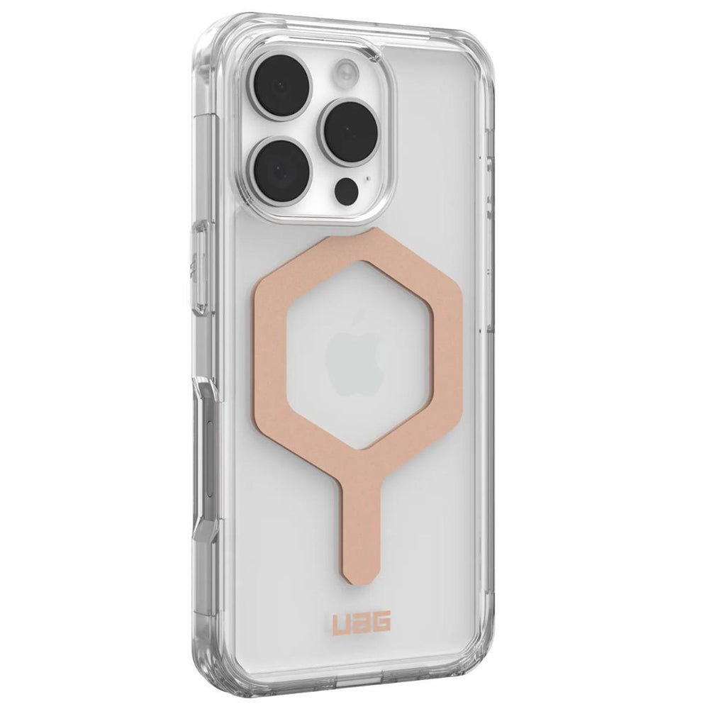 Custodia MagSafe per Apple iPhone 16 Pro, Urban Armor Gear, Plyo, Rosa Dorato