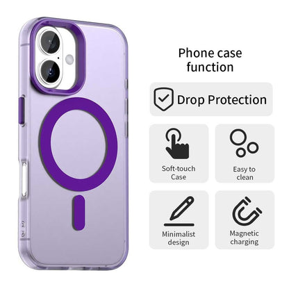 Custodia MagSafe per Apple iPhone 16, Techsuit, CandyCase, Viola