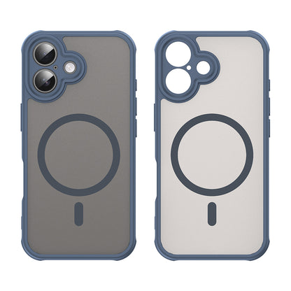 Custodia MagSafe per Apple iPhone 16, Techsuit, HaloFrost II, Blu Navy