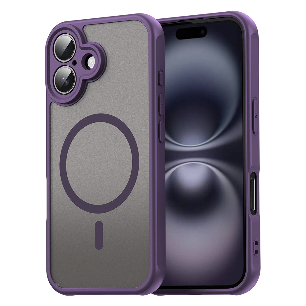 Custodia MagSafe per Apple iPhone 16, Techsuit, HaloFrost II, Viola