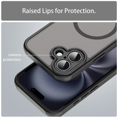 Custodia MagSafe per Apple iPhone 16, Techsuit, HaloFrost II, Nera