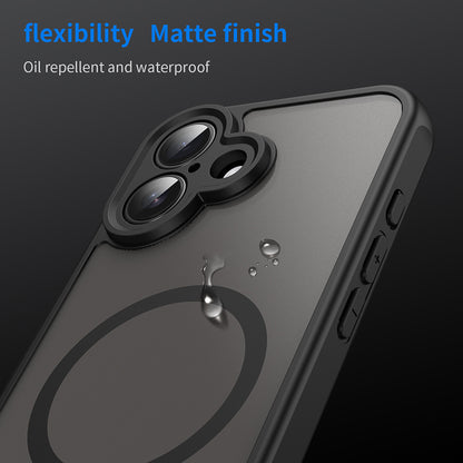 Custodia MagSafe per Apple iPhone 16, Techsuit, HaloFrost II, Nera