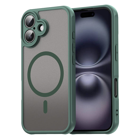 Custodia MagSafe per Apple iPhone 16, Techsuit, HaloFrost II, Verde