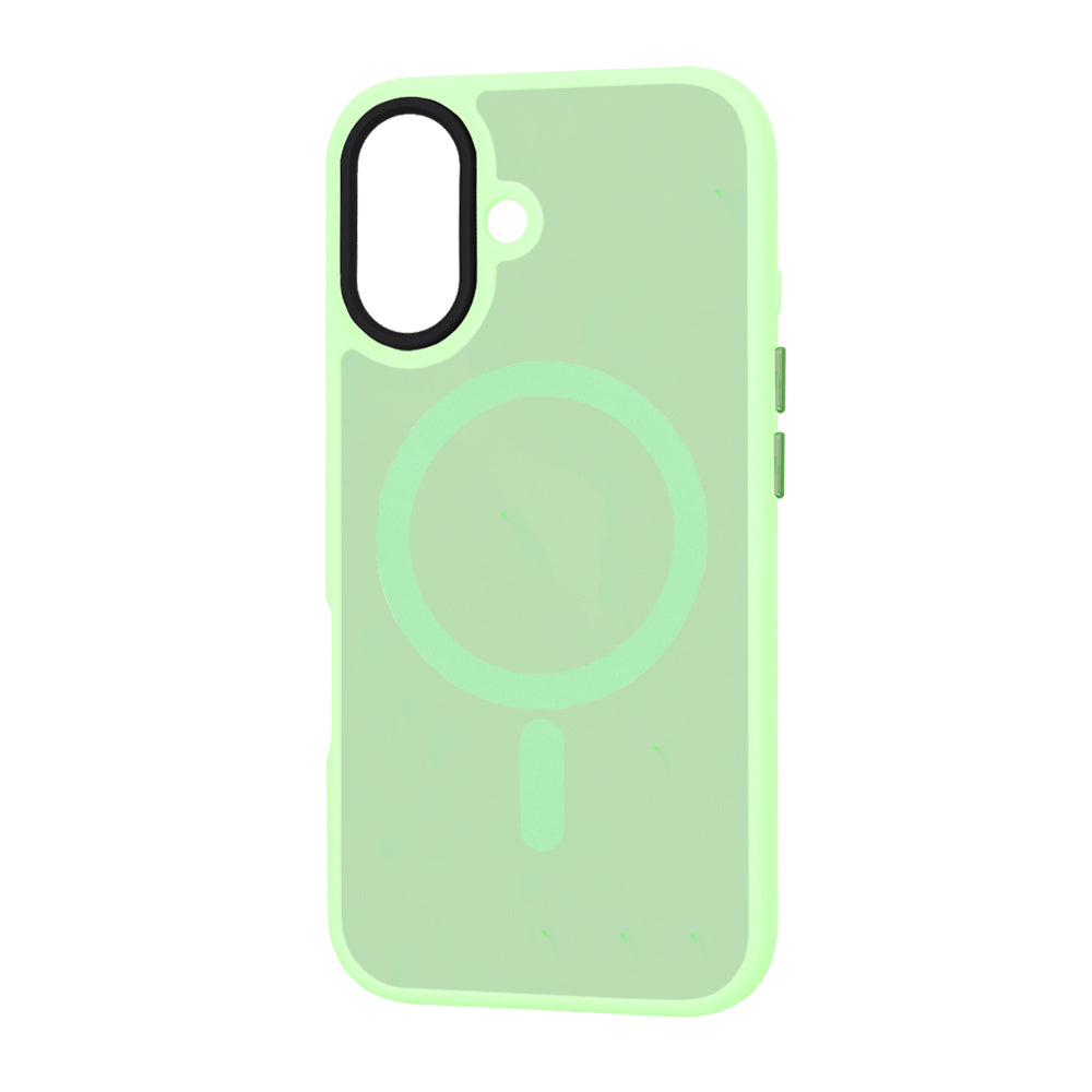 Custodia MagSafe per Apple iPhone 16, Techsuit, HaloFrost, Verde Chiaro