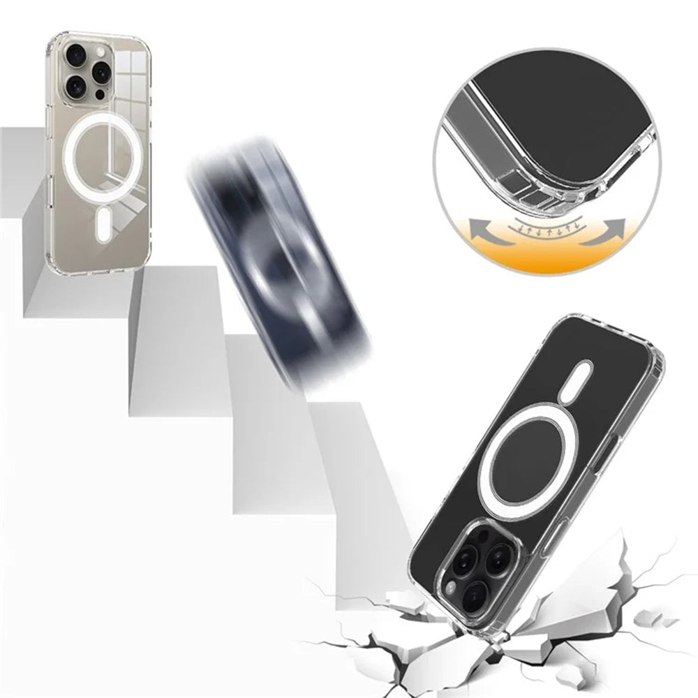 Custodia MagSafe per Apple iPhone 16, Techsuit, Pro, Trasparente