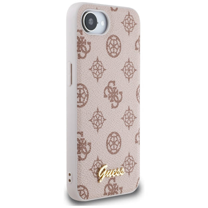 Custodia MagSafe per Apple iPhone 16e, Guess, Peony Script, Marrone