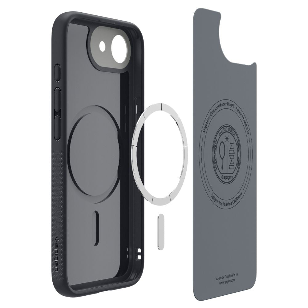 Custodia MagSafe per Apple iPhone 17e / 16e, Spigen, Caseology Nano Pop, Nera ACS09155