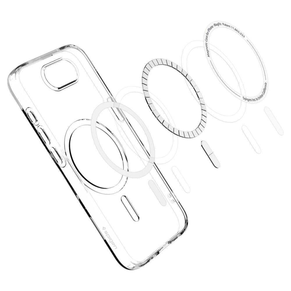 Custodia MagSafe per Apple iPhone 17e / 16e, Spigen, Liquid Crystal, Trasparente ACS09150