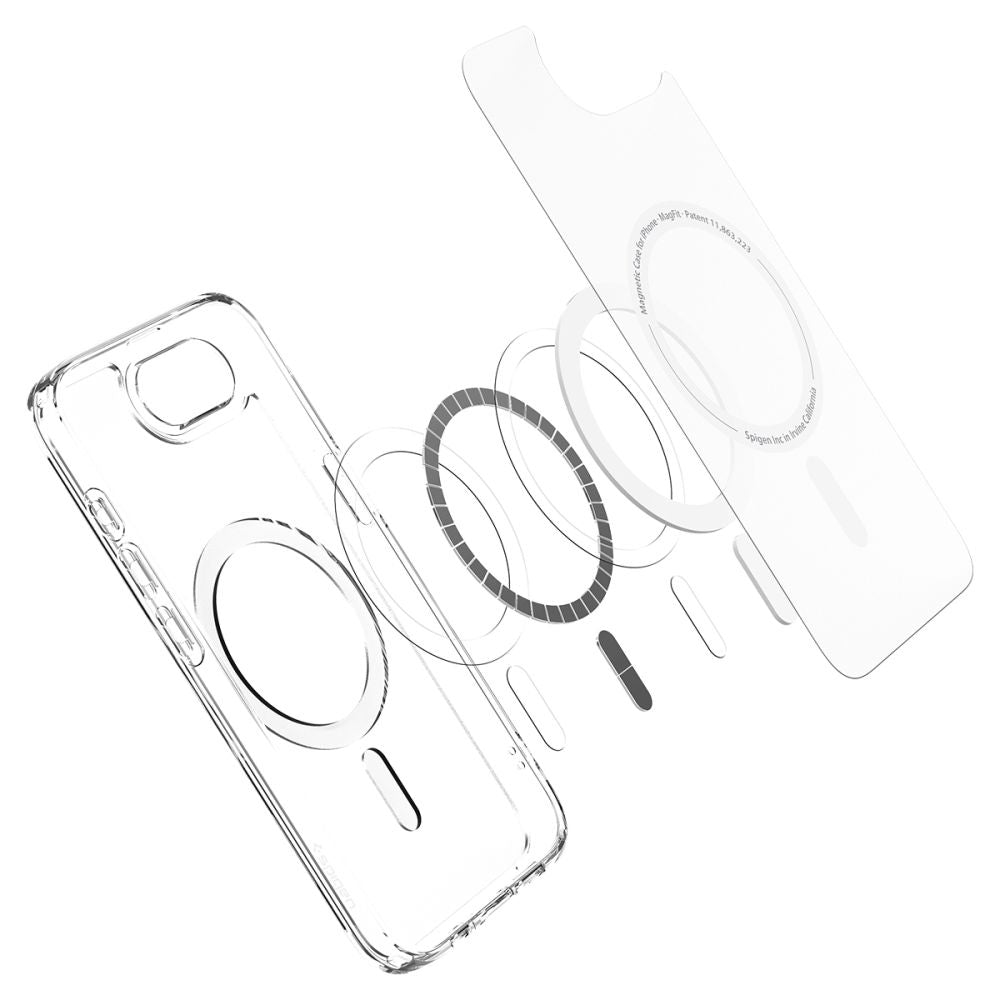 Custodia MagSafe per Apple iPhone 17e / 16e, Spigen, Ultra Hybrid, Bianco Satinato