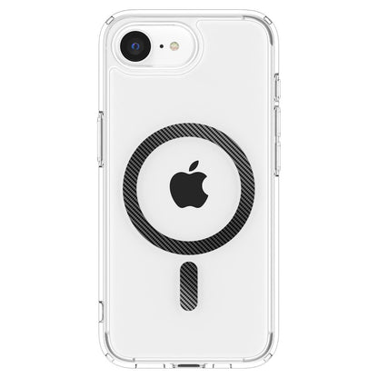 Custodia MagSafe per Apple iPhone 17e / 16e, Spigen, Ultra Hybrid Carbon, Trasparente