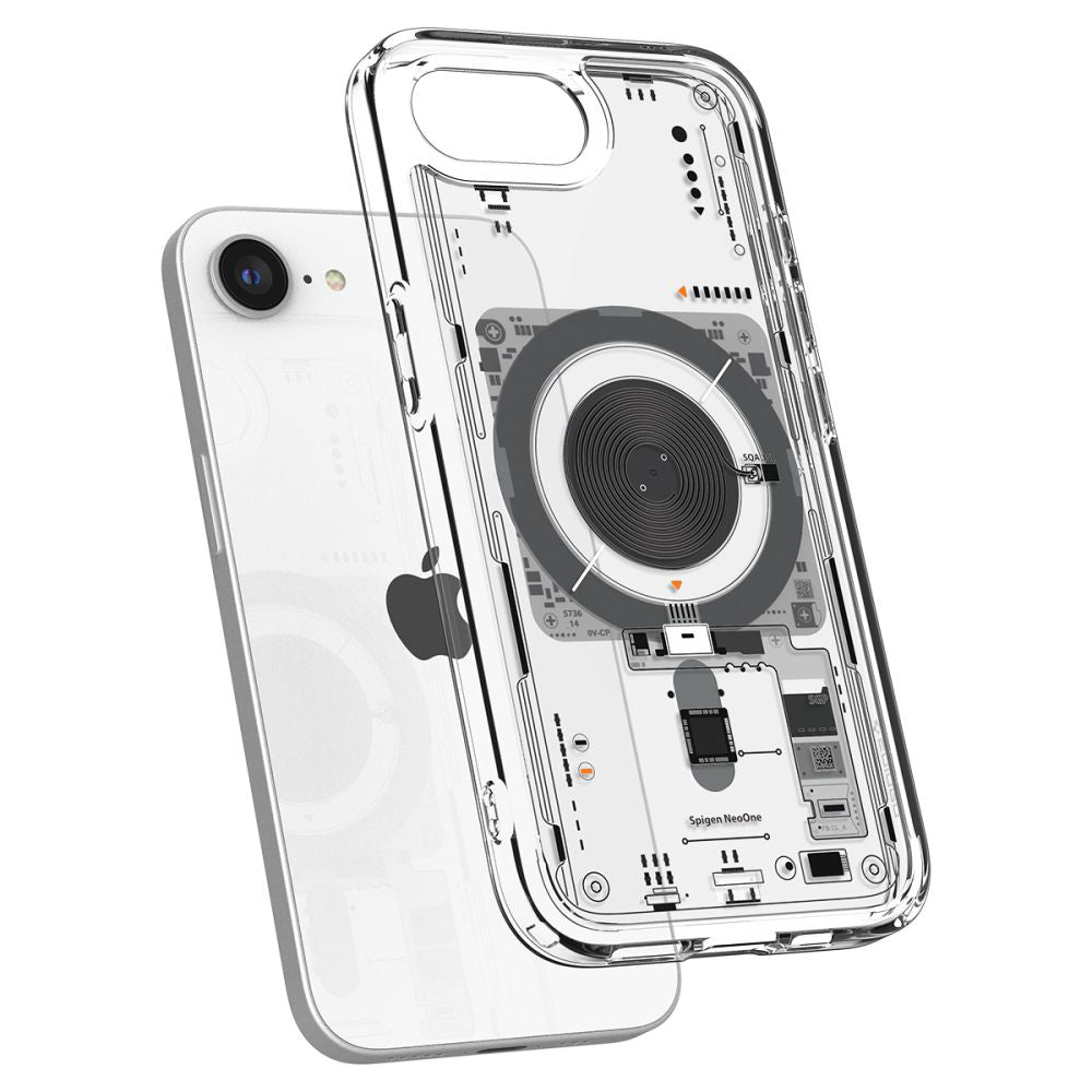 Custodia MagSafe per Apple iPhone 17e / 16e, Spigen, Ultra Hybrid Neo One, Trasparente