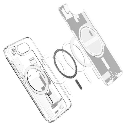 Custodia MagSafe per Apple iPhone 17e / 16e, Spigen, Ultra Hybrid Zero One, Bianca