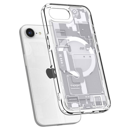 Custodia MagSafe per Apple iPhone 17e / 16e, Spigen, Ultra Hybrid Zero One, Bianca