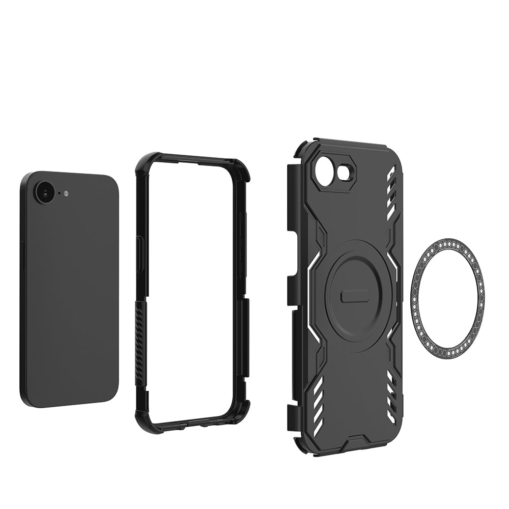 Custodia MagSafe per Apple iPhone 17e / 16e, Techsuit, ArmorMag, Nera
