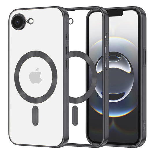 Custodia MagSafe per Apple iPhone 17e / 16e, Techsuit, Luxury Crystal, Nera