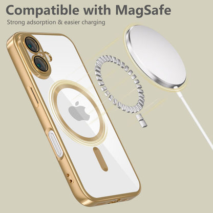 Custodia MagSafe per Apple iPhone 17e / 16e, Techsuit, Luxury Crystal, Rosa
