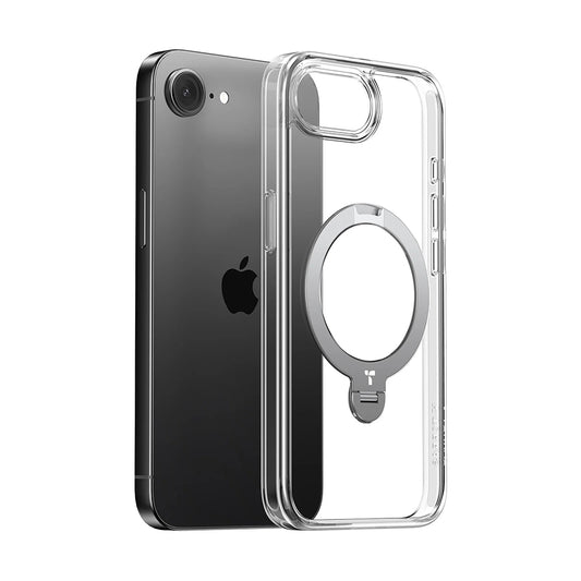 Custodia MagSafe per Apple iPhone 17e / 16e, Torras, Ostand Spin, Trasparente