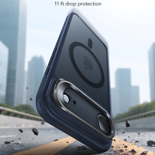 Custodia MagSafe per Apple iPhone 17 Air, ESR, Classic Hybrid Kickstand, Blu Satinato