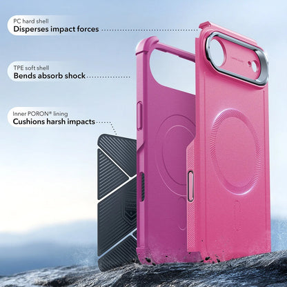 Custodia MagSafe per Apple iPhone 17 Air, ESR, Cyber Armor Kickstand, Rosa