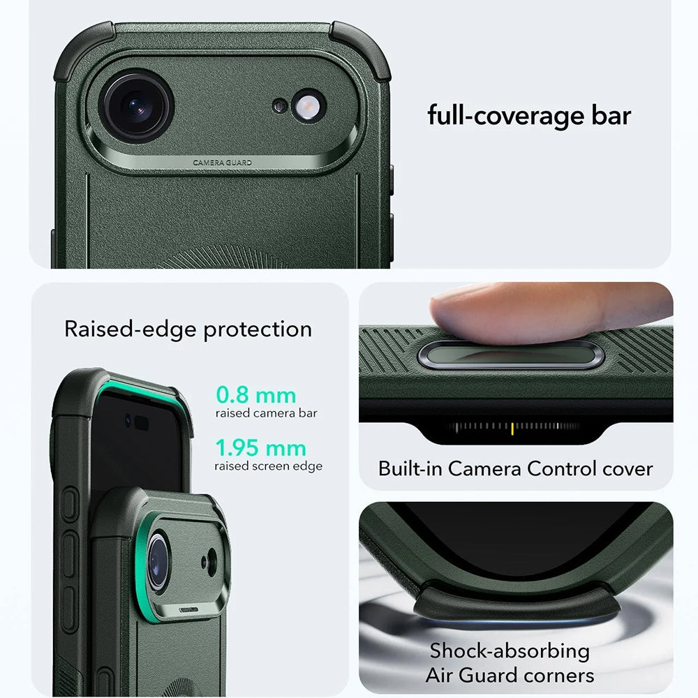 Custodia MagSafe per Apple iPhone 17 Air, ESR, Cyber, Verde