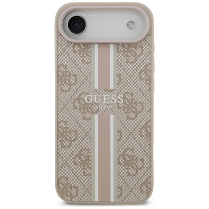 Custodia MagSafe per Apple iPhone 17 Air, Guess, 4G Printed Stripes, Rosa