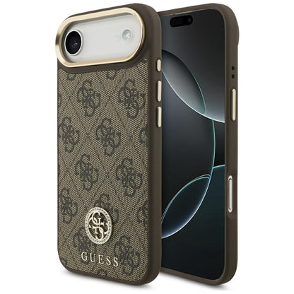 MagSafe Case for Apple iPhone 17 Air, Guess, 4G Strass Logo, Brown