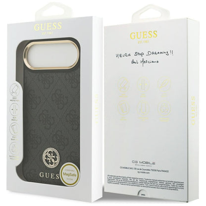 Custodia MagSafe per Apple iPhone 17 Air, Guess, 4G Strass Logo, Nera