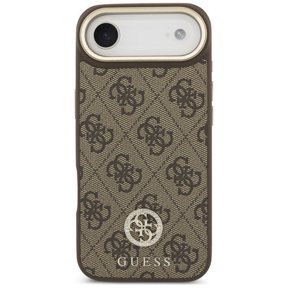 MagSafe Case for Apple iPhone 17 Air, Guess, 4G Strass Logo with Big Strap, Brown