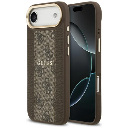 Custodia MagSafe per Apple iPhone 17 Air, Guess, 4G Stripe, Marrone