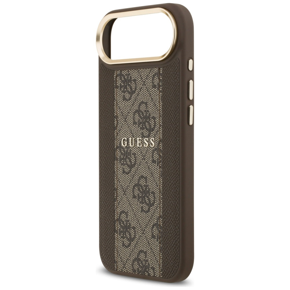 Custodia MagSafe per Apple iPhone 17 Air, Guess, 4G Stripe, Marrone