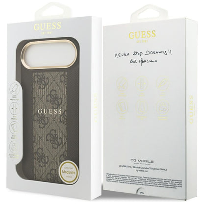 Custodia MagSafe per Apple iPhone 17 Air, Guess, 4G Stripe, Marrone
