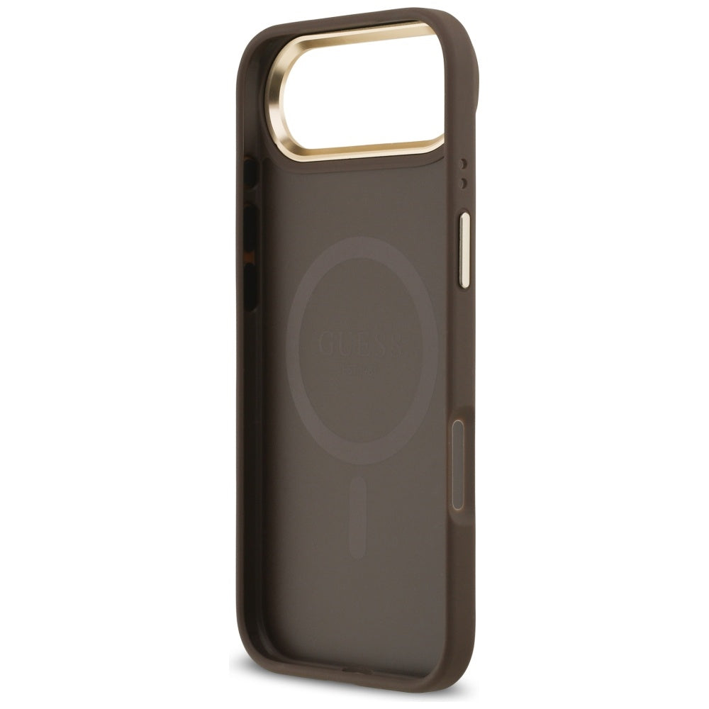 Custodia MagSafe per Apple iPhone 17 Air, Guess, 4G Stripe, Marrone