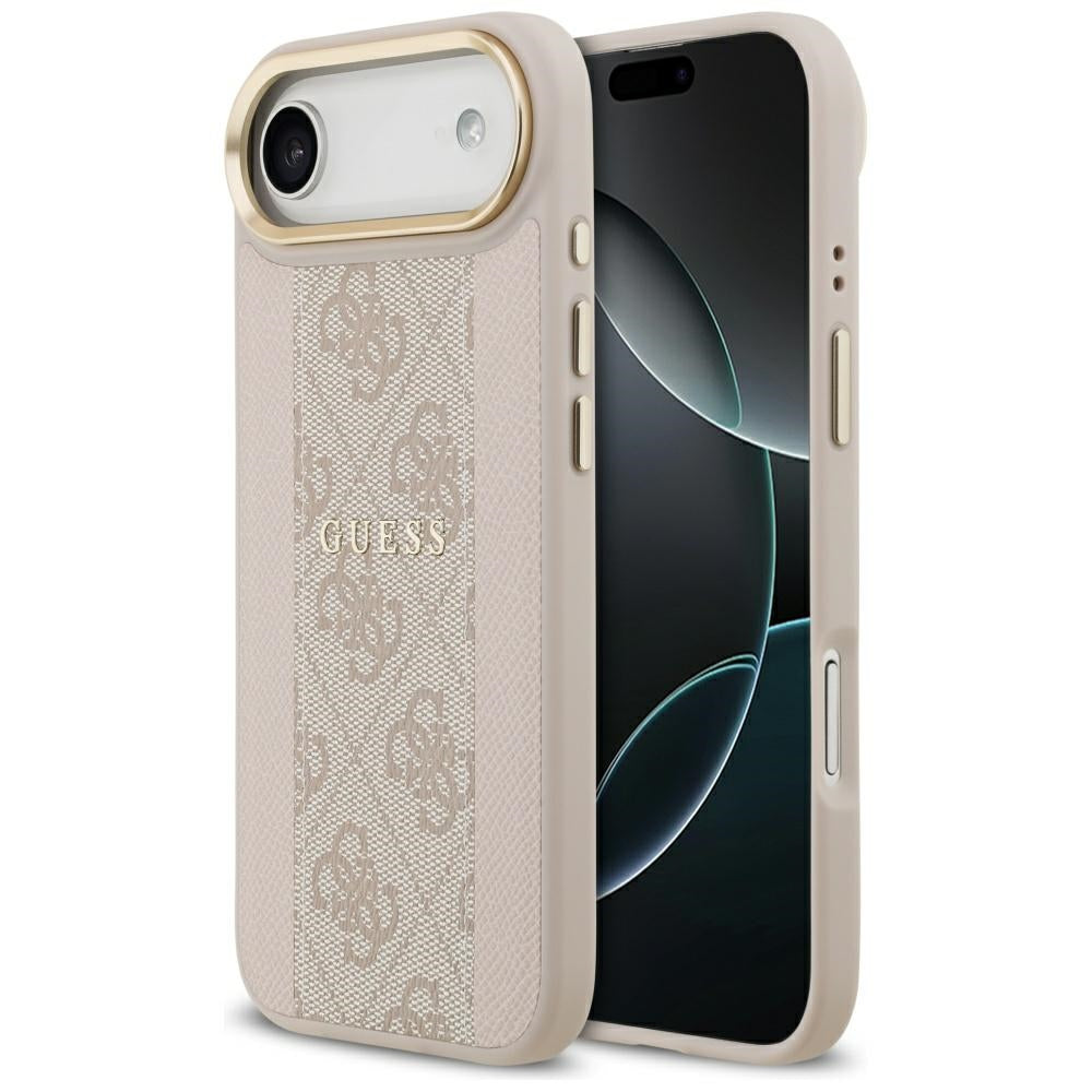 Custodia MagSafe per Apple iPhone 17 Air, Guess, 4G Stripe, Rosa