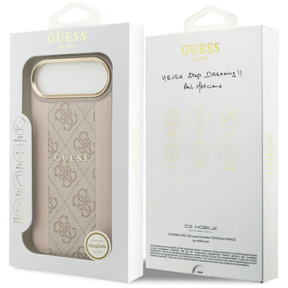 Custodia MagSafe per Apple iPhone 17 Air, Guess, 4G Stripe, Rosa